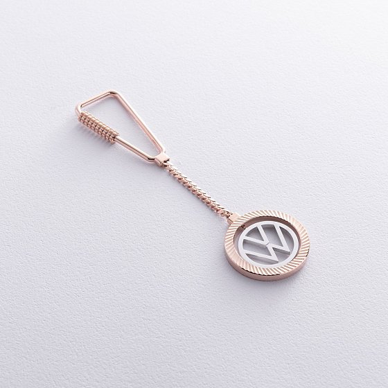 Золотой брелок "Volkswagen - Фольксваген" бр00062