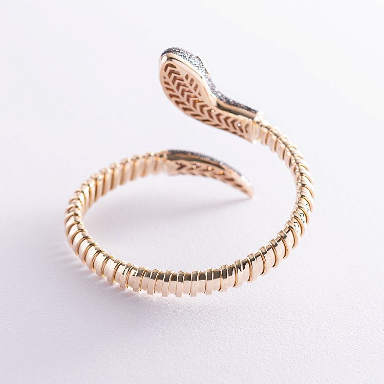 Браслет "Змія" в жовтому золоті б04505 від ювелірного магазину Онікс - 2