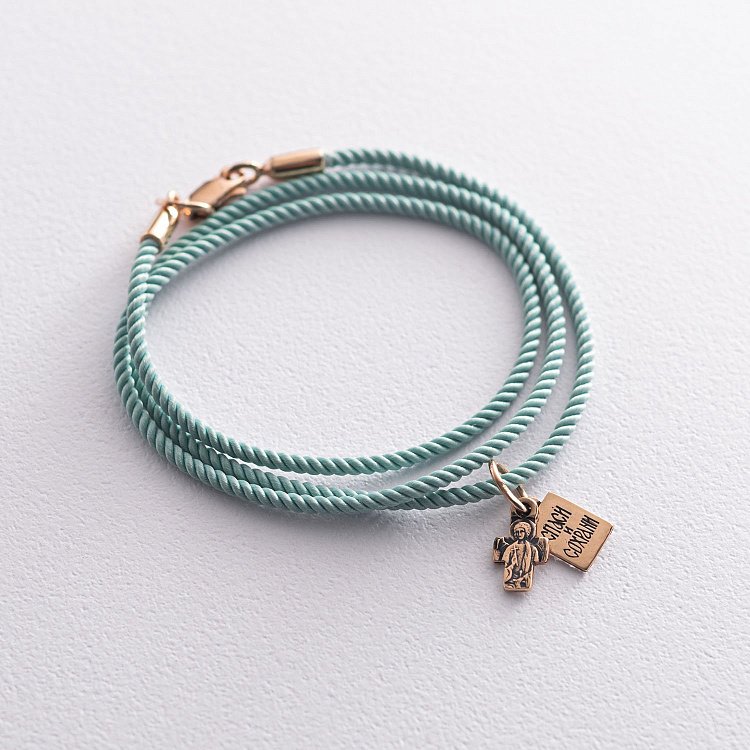 Золотая подвеска "Спаси и сохрани" (чернение) п03244 от ювелирного магазина Оникс