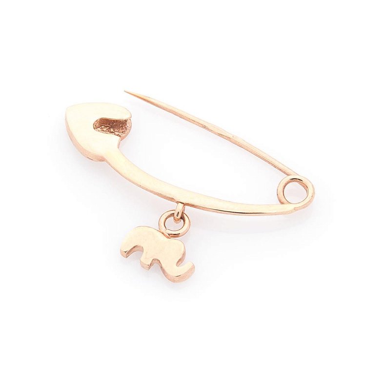 Золотая булавка "Слоник" с эмалью зак00104сл от ювелирного магазина Оникс - 1