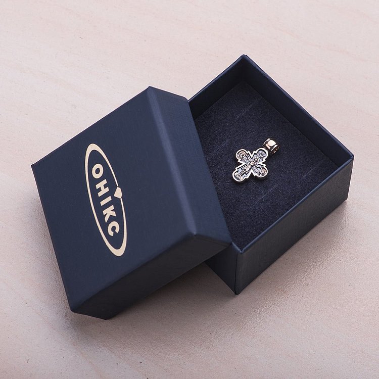 Православный крест "Распятие с предстоящими. Божия Матерь Оранта" п01856 от ювелирного магазина Оникс - 1