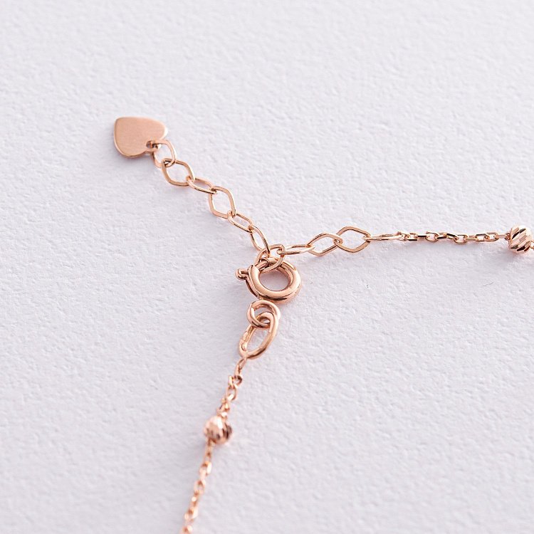 Браслет "Шарики" в красном золоте б04568 от ювелирного магазина Оникс - 3