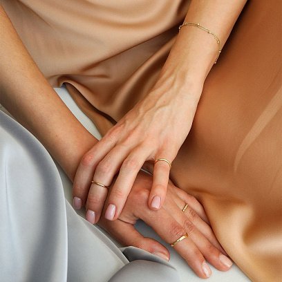 Тонка каблучка "Мінімалізм" в жовтому золоті обр00333 №17