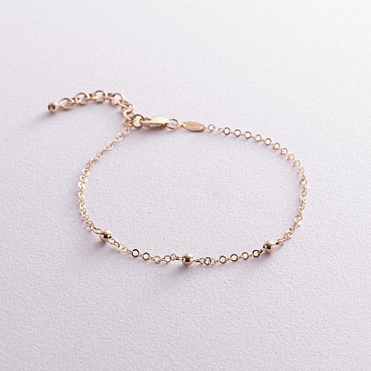 Золотий браслет "Шарики" б04930