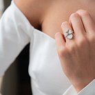 Серебряное кольцо "Клевер" 112592 от ювелирного магазина Оникс - 3