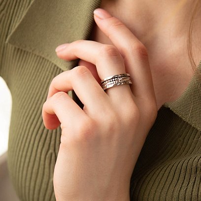 Каблучка "Gina" у білому золоті к07413 №8