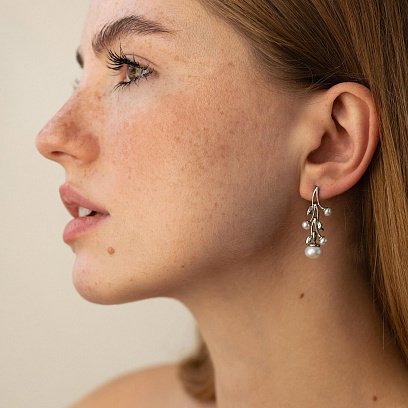 Серьги (культ. пресн. жемчуг) 121231