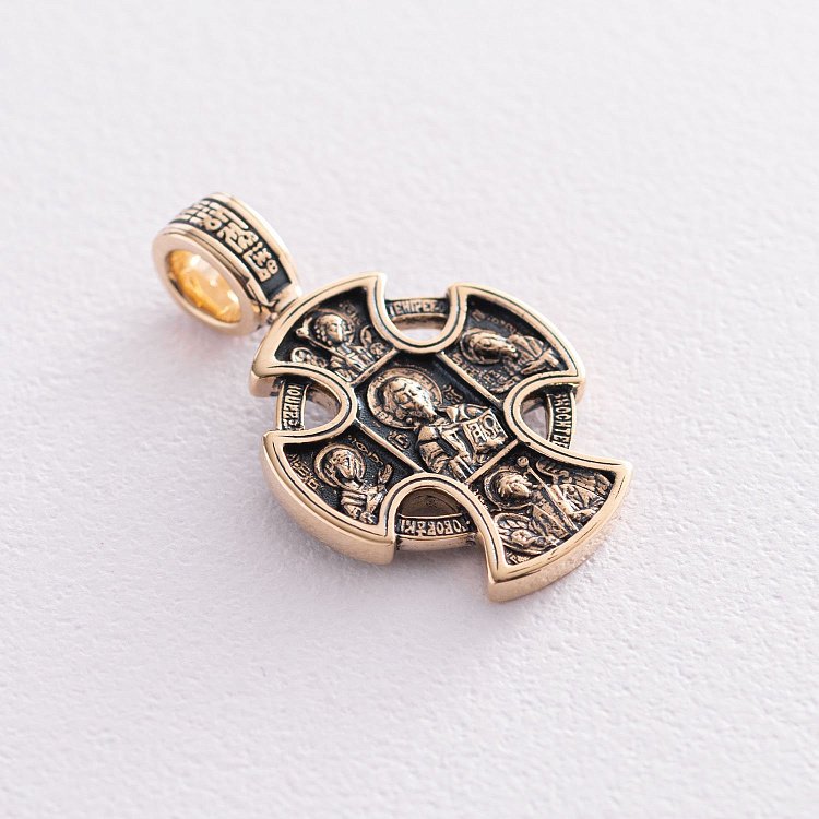 Православний хрест "Господь Вседержитель. Ангел Хранитель" п03883 від ювелірного магазину Онікс - 3