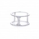 Золотое кольцо на фалангу (фианиты) к366б от ювелирного магазина Оникс - 2
