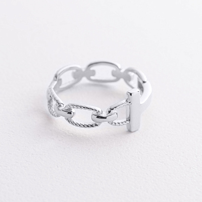 Каблучка "Tiana" у білому золоті к08351