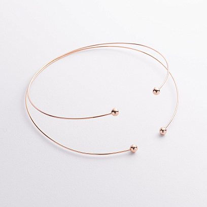 Колье - чокер "Demi" (красное золото) с шариками кол02602