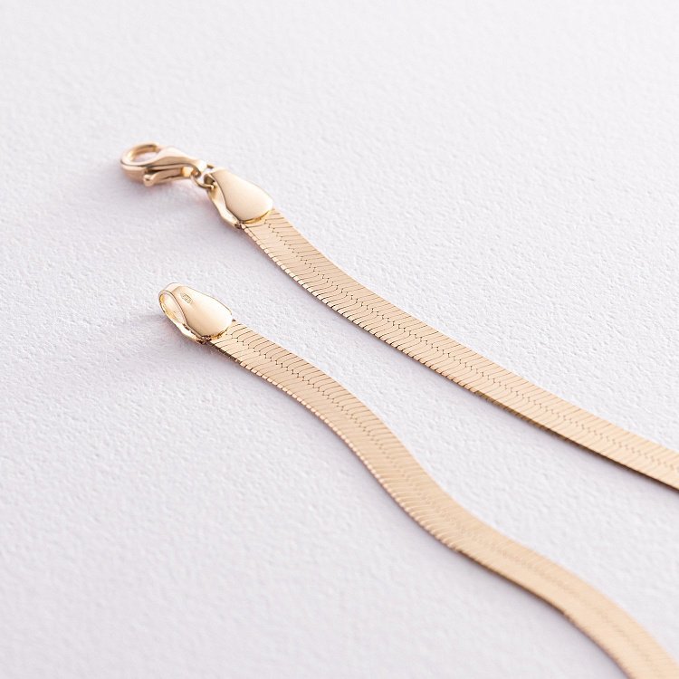 Кольє "Наомі" у жовтому золоті (снейк) ц00459 від ювелірного магазину Онікс - 9