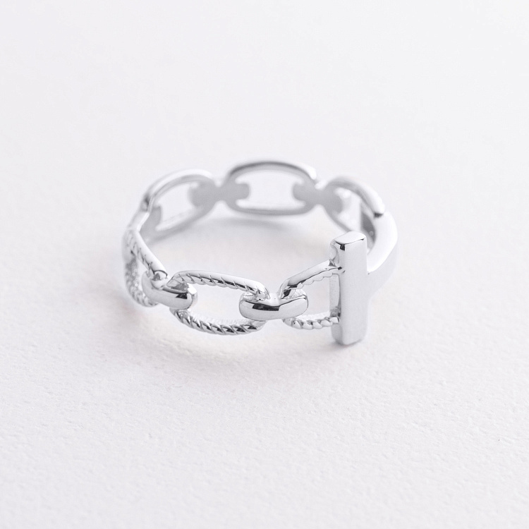 Каблучка "Tiana" у білому золоті к08351 від ювелірного магазину Онікс