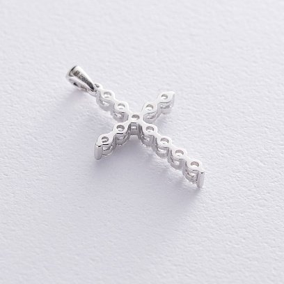 Золотий хрестик з діамантами пб0147ri №3