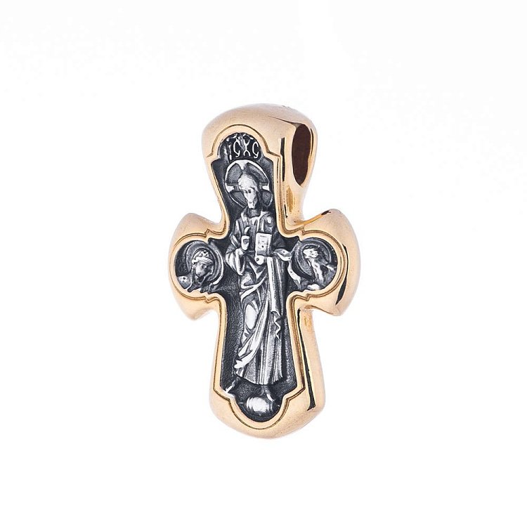 Серебряный православный крест "Деисус. Божия Матерь "Никопея" 132442 от ювелирного магазина Оникс - 2