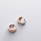 Золотые серьги-кольца без камней с05029 от ювелирного магазина Оникс