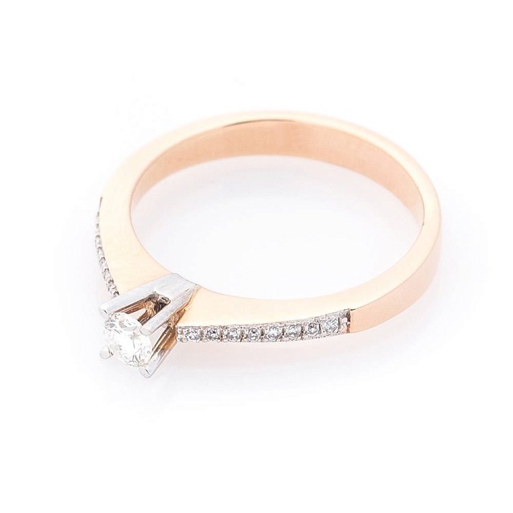 Золотое кольцо с бриллиантами кб03030 от ювелирного магазина Оникс - 3