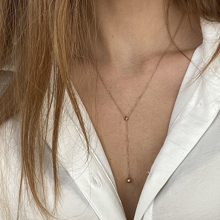 Золотое колье "Шарик" 860354 от ювелирного магазина Оникс - 2