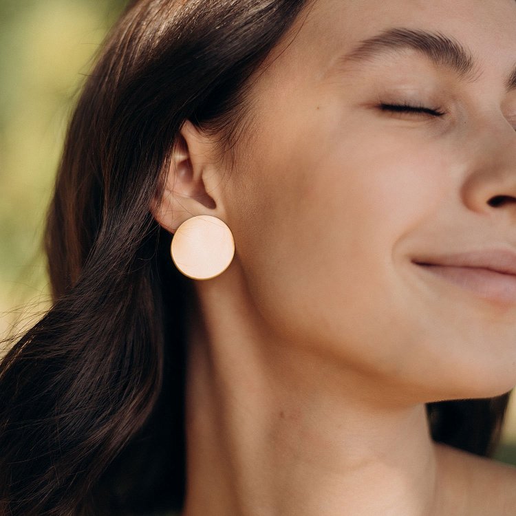 Серьги "Большие кометы" в красном золоте с06466 от ювелирного магазина Оникс - 6