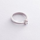 Помолвочное кольцо в белом золоте (бриллиант) кб06310 от ювелирного магазина Оникс