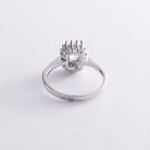 Серебряное кольцо с голубым топазом и фианитами 111461 от ювелирного магазина Оникс - 3
