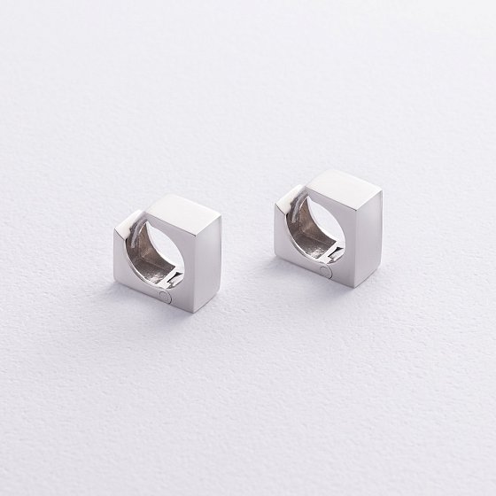 Серьги "Риск" в серебре 122783