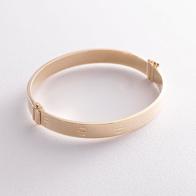 Браслет Love з жовтого золота (0.8 см) б04589 від ювелірного магазину Онікс