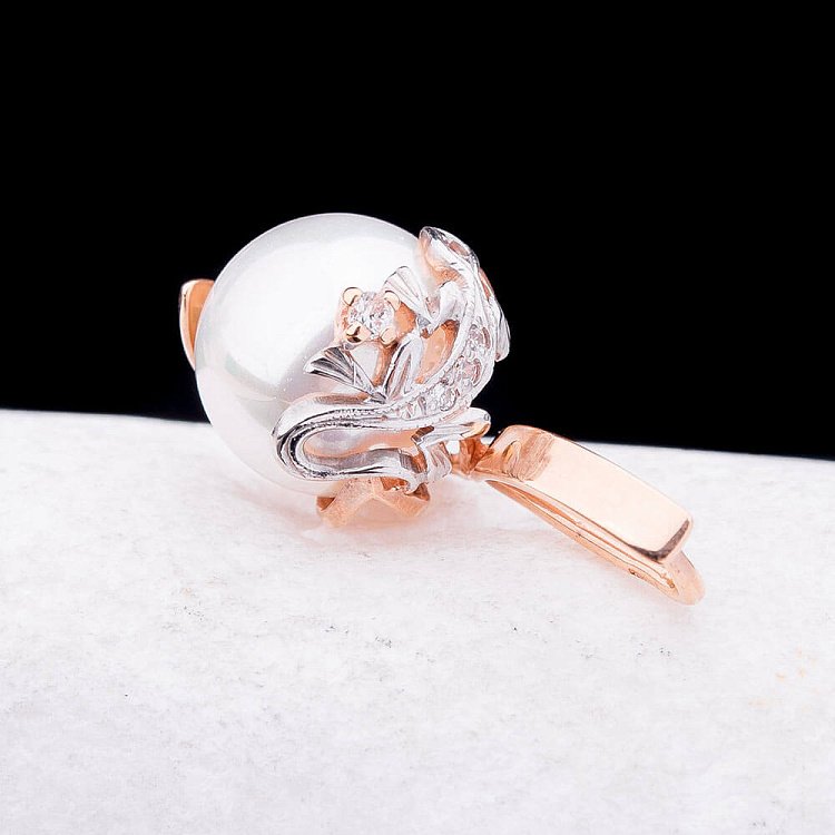 Золота підвіска з перламутром і фіанітами 33043674 - 1 Золота підвіска з перламутром і фіанітами 33043674 від ювелірного магазину Онікс - 1