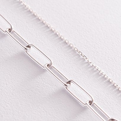 Срібне кольє "Ланцюжок" 181203 №6