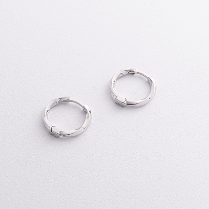 Срібні сережки - кільця 7341 №2