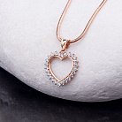 Золота підвіска "Серце" з фіанітами п00809 от ювелирного магазина Оникс