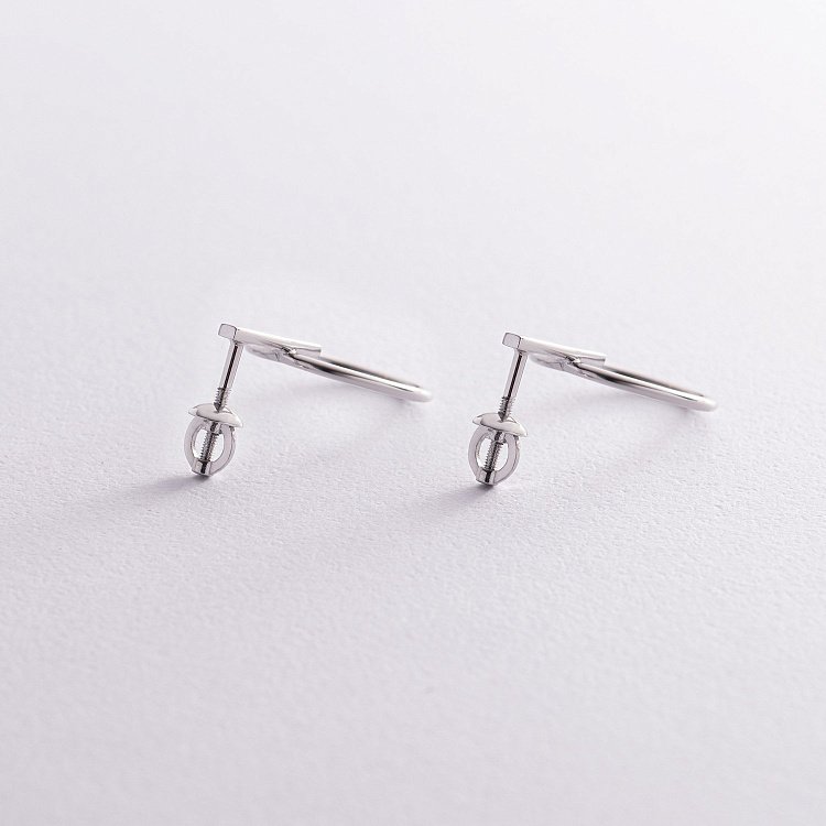 Срібні сережки - пусети  "Впевненість" 122583 від ювелірного магазину Онікс - 7