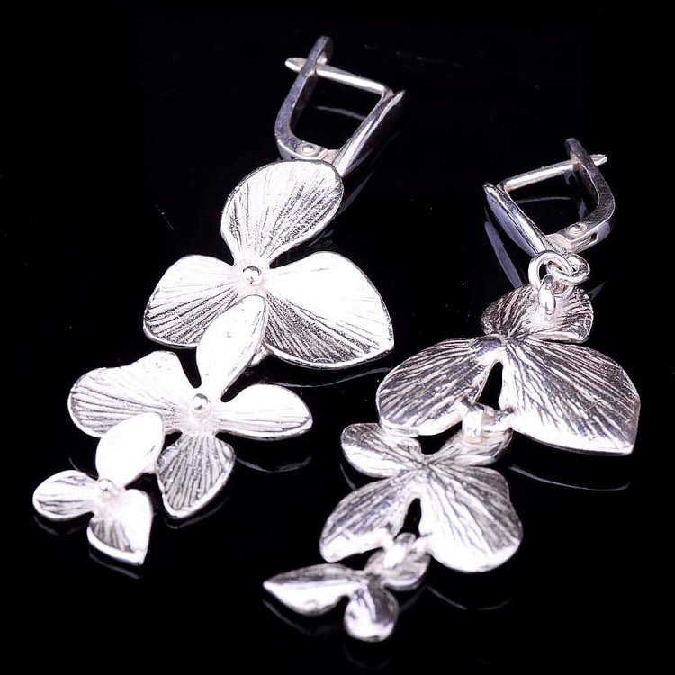 Серьги "Клевер" 12056 от ювелирного магазина Оникс - 1