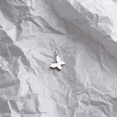 Золота підвіска "Метелик" з фіанітами п03488 №4