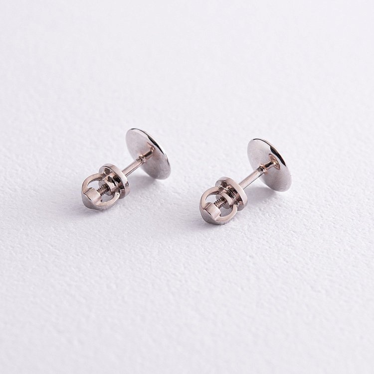 Золоті сережки - пусети з діамантами 318491121 від ювелірного магазину Онікс - 3