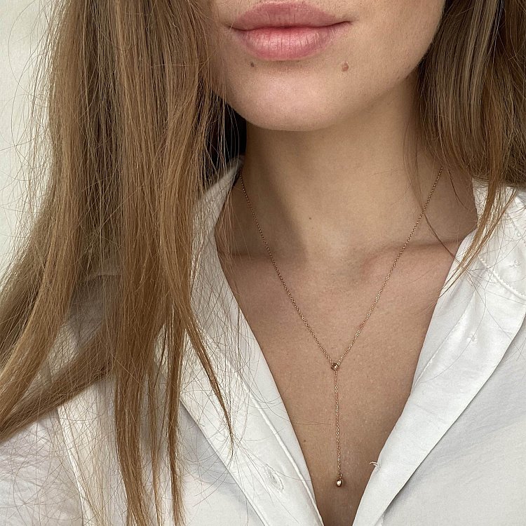 Золоте кольє "Кулька" 860354 від ювелірного магазину Онікс - 1