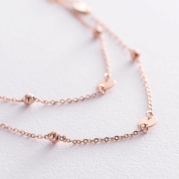 Кольє з монетками в червоному золоті 860402 від ювелірного магазину Онікс - 2