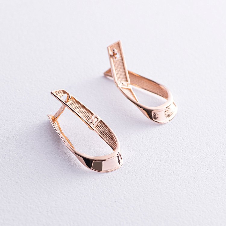 Сережки "Alicia" у червоному золоті с07945 від ювелірного магазину Онікс - 3