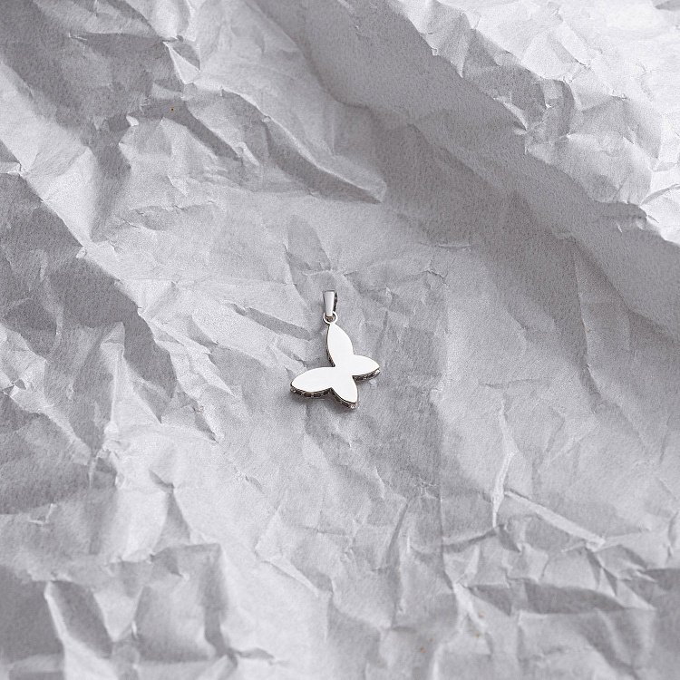 Золота підвіска "Метелик" з фіанітами п03488 від ювелірного магазину Онікс - 3