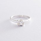 Помолвочное кольцо "Сердце" c фианитом 112215 от ювелирного магазина Оникс - 1