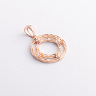 Золотой кулон "Клевер" с фианитами п04069 от ювелирного магазина Оникс - 1