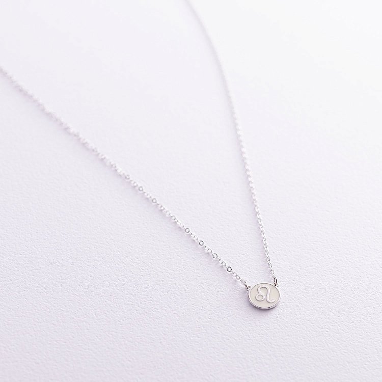 Серебряное колье "Знак зодиака Лев" 181052лев от ювелирного магазина Оникс