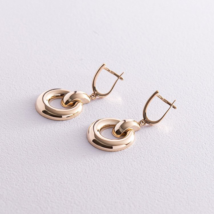 Серьги "Дакота" в желтом золоте с08114 от ювелирного магазина Оникс - 2