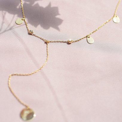 Колье "Капельки" в желтом золоте кол01630 №2