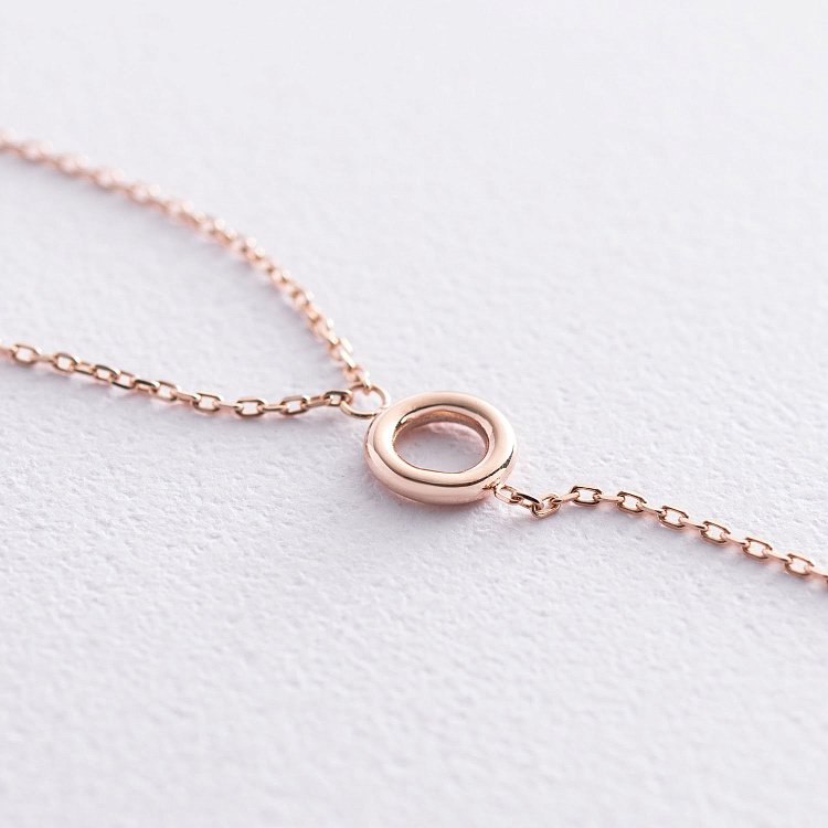 Колье "Кружочки" в красном золоте кол01838 от ювелирного магазина Оникс - 5