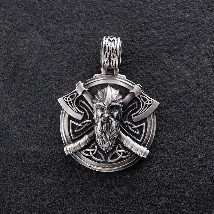 Срібний кулон "Вікінг із сокирами" 266 від ювелірного магазину Онікс - 9