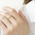 Золотое кольцо (фианиты) к05932 от ювелирного магазина Оникс - 4