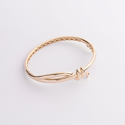 Жорсткий браслет "Brigitte" у жовтому золоті б05743 №3