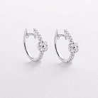 Золоті сережки "Квіточки" з діамантами сб0654ri от ювелирного магазина Оникс