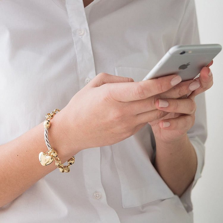 Жіночий браслет з жовтого золота б01797 від ювелірного магазину Онікс - 4